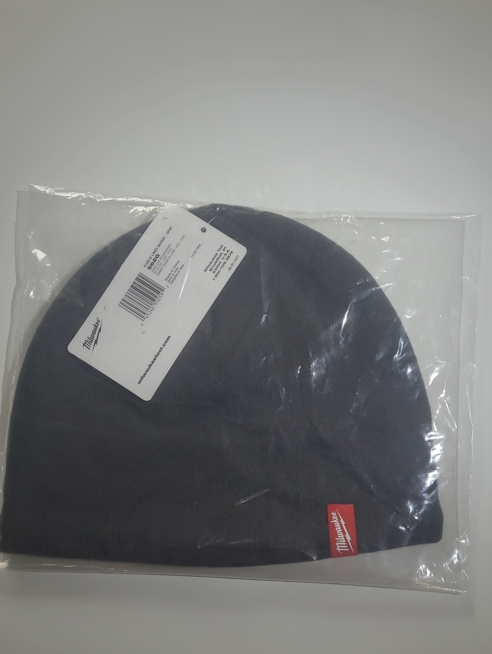 Milwaukee Black Knit Beanie with Red Logo
